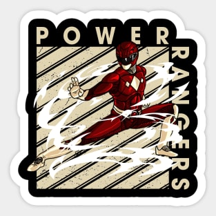 Silver Power Ranger's Blazing Standoff Sticker